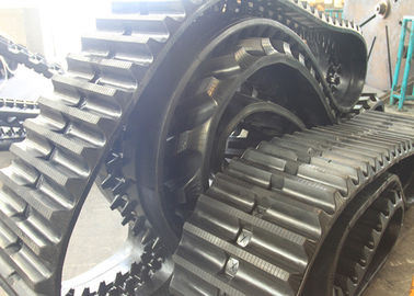Yüksek Çekme Dayanımı ile 100mm Pitch Dumper Kauçuk Tracks Siyah Renk