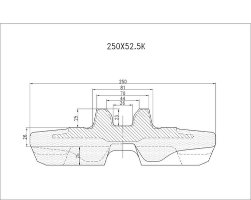 250mm Genişlik Ekskavatör Lastik Paletleri Ekskavatör Yedek Parçaları Düşük Gürültü