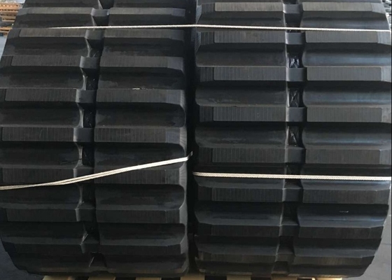 150mm Pitch Büyük Damperli Lastik Paletler Sürekli 800mm Genişlik