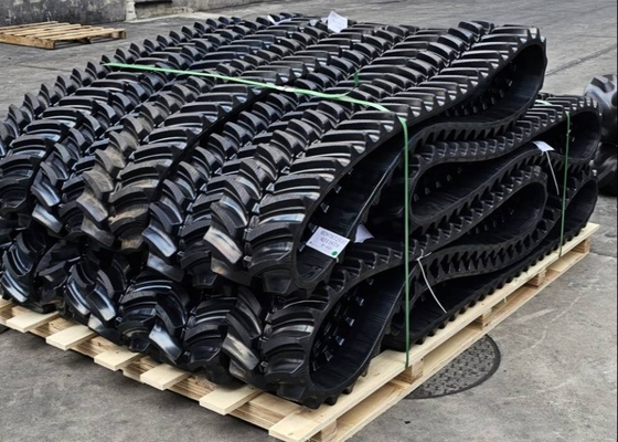 Bahçe Makineleri veya Çim Biçme Makinesi İçin 40mm Yüksek Desenli Kauçuk Palet H280X72X47